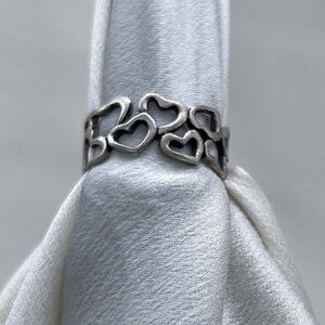 Vintage sterling heart ring